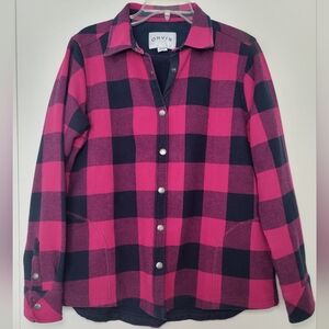 Orvis Pink and Black Checkered Shirt